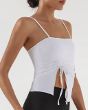 Wholesale Price Autumn New Sling Sleeveless Running Drawstring Sports Fitness Vest S-L
