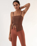 Wholesale Price Autumn New Sling Sleeveless Running Drawstring Sports Fitness Vest S-L