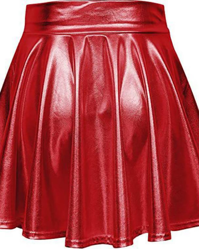 PU Fashion Perfomance Cute Short Skirt S-XL