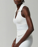 Women V Neck Fitness Sports Quick Drying Running Yoga Tennis Vest S-XL