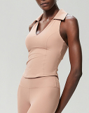 Women V Neck Fitness Sports Quick Drying Running Yoga Tennis Vest S-XL