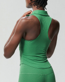 Women V Neck Fitness Sports Quick Drying Running Yoga Tennis Vest S-XL