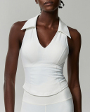 Women V Neck Fitness Sports Quick Drying Running Yoga Tennis Vest S-XL