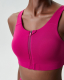 Wholesale Zipper Front High Protect Fixed Bra Yoga Fintess Bra S-XL