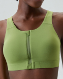 Wholesale Zipper Front High Protect Fixed Bra Yoga Fintess Bra S-XL