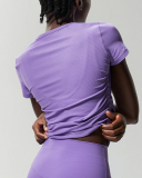 Women O Neck Slim Sports Fitness Yoga Outdoor Quick Drying T-shirt S-XL
