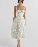 Sleeveless Women Cute Girl Long Vacation Dress XS-3XL