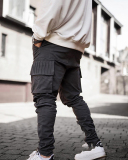 Men's Casual Multiple Pockets Ziper Sports Pants M-3XL