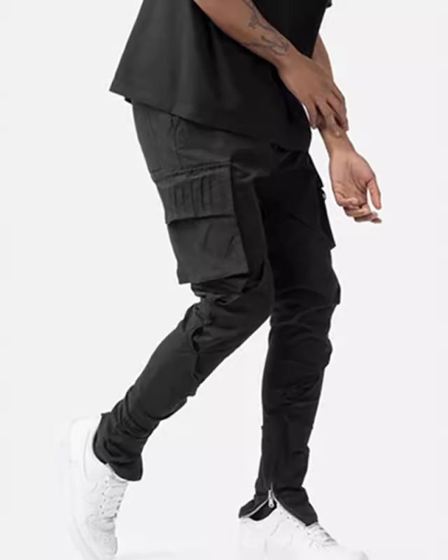 Men's Casual Multiple Pockets Ziper Sports Pants M-3XL