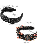 Pearled Rhinestone Knotted Spiderweb Halloween Headband