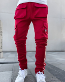 Multiple Pocket reflective Casual Men's Pants M-3XL