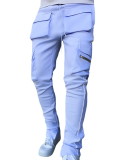 Multiple Pocket reflective Casual Men's Pants M-3XL