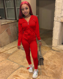 New Leisure Wholesale Women Autumn Sporty Two Piece Pant Set S-XXL