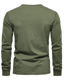 Hot Sale Button Neck Long Sleeve Sweatshirt S-3XL