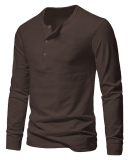 Hot Sale Button Neck Long Sleeve Sweatshirt S-3XL