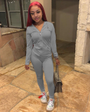 New Leisure Wholesale Women Autumn Sporty Two Piece Pant Set S-XXL