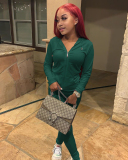New Leisure Wholesale Women Autumn Sporty Two Piece Pant Set S-XXL