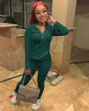 New Leisure Wholesale Women Autumn Sporty Two Piece Pant Set S-XXL
