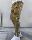 Multiple Pocket reflective Casual Men's Pants M-3XL