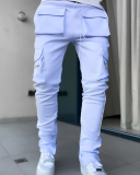 Multiple Pocket reflective Casual Men's Pants M-3XL