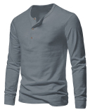 Hot Sale Button Neck Long Sleeve Sweatshirt S-3XL