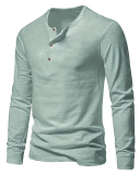 Hot Sale Button Neck Long Sleeve Sweatshirt S-3XL