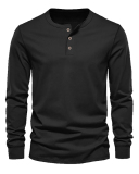Hot Sale Button Neck Long Sleeve Sweatshirt S-3XL