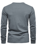 Hot Sale Button Neck Long Sleeve Sweatshirt S-3XL