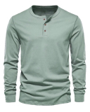 Hot Sale Button Neck Long Sleeve Sweatshirt S-3XL