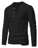 Hot Sale Button Neck Long Sleeve Sweatshirt S-3XL