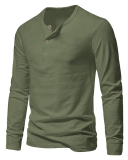 Hot Sale Button Neck Long Sleeve Sweatshirt S-3XL