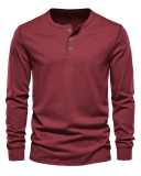 Hot Sale Button Neck Long Sleeve Sweatshirt S-3XL