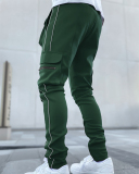 Multiple Pocket reflective Casual Men's Pants M-3XL
