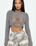 Long Sleeve Knitted Women Autumn Sweater Tops S-XL