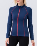 Fall & Winter Outdoor Running Long Sleeve Zipper Stand Collar Training Coat M-3XL