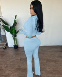 Sporty Women Wholesale Solid Color Two Piece Pant Set XS-L