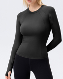 Cutomized Logo Women Long Sleeve Breathable Ourdoor Fitness Running UPF50+ T-shirt S-2XL