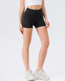 Women Logo Add Running Sports High Waist Shorts S-2XL
