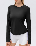 Women Ice Cool Sun-Protect Sports Loose Running Breathable Long Sleeve T-shirt S-2XL