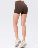 Women Logo Add Running Sports High Waist Shorts S-2XL
