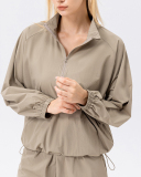 Half Zipper Stand Collar Quickly Drying Running Long Sleeve Fitness Top S-2XL