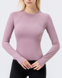 Cutomized Logo Women Long Sleeve Breathable Ourdoor Fitness Running UPF50+ T-shirt S-2XL