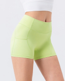 Women Logo Add Running Sports High Waist Shorts S-2XL