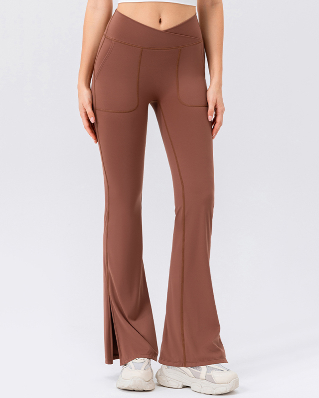 Women OEM ODM High Waist Pocket Breathable Sports Pants S-2XL