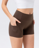 Women Logo Add Running Sports High Waist Shorts S-2XL