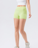 Women Logo Add Running Sports High Waist Shorts S-2XL