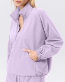 Half Zipper Stand Collar Quickly Drying Running Long Sleeve Fitness Top S-2XL