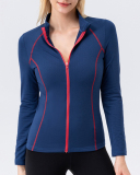 Fall & Winter Outdoor Running Long Sleeve Zipper Stand Collar Training Coat M-3XL
