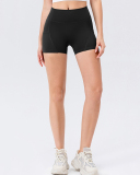 Women Logo Add Running Sports High Waist Shorts S-2XL