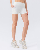Women Logo Add Running Sports High Waist Shorts S-2XL